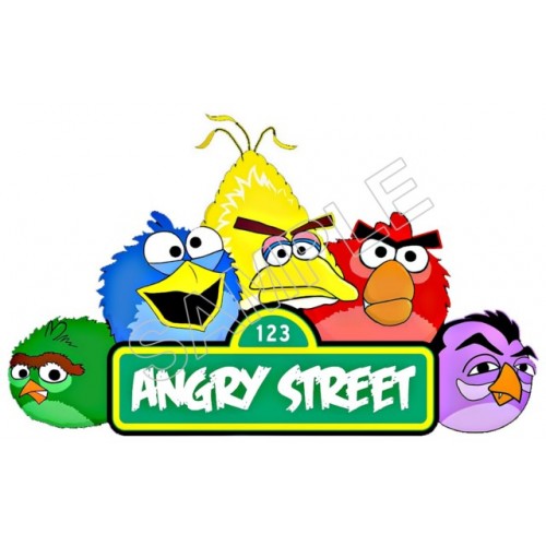  Angry Birds  Sesame Street T Shirt Iron on Transfer Decal ~#70 by www.topironons.com