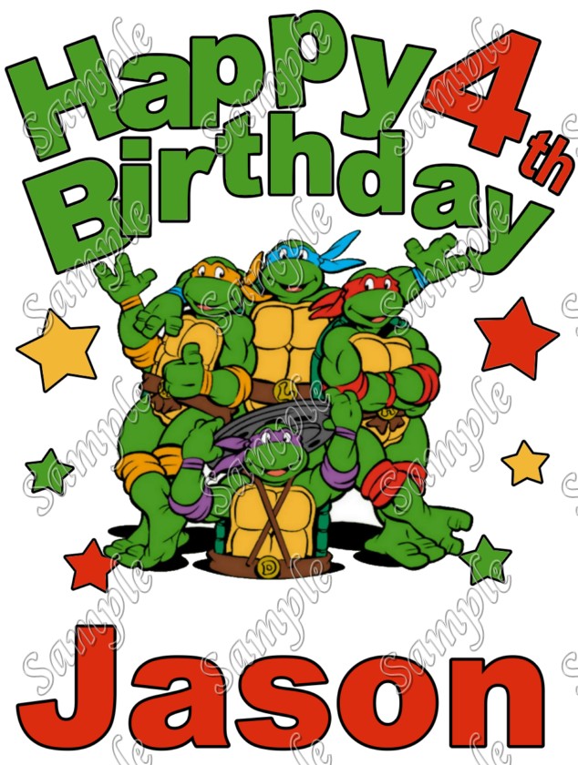 Birthday Teenage Mutant Ninja Turtles TMNT Personalized ...