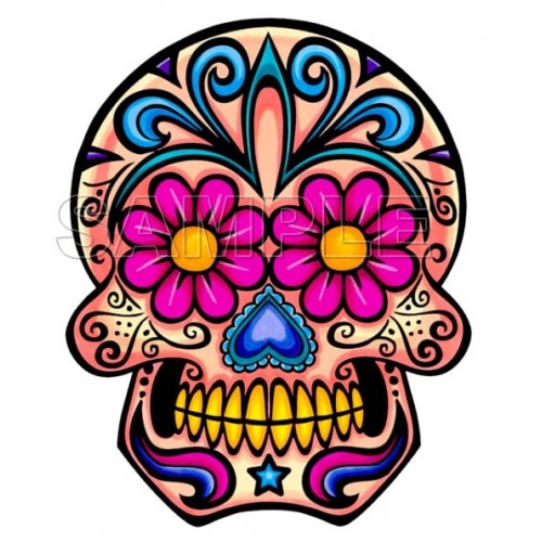  Day of the Dead  D?a de Muertos Skull T Shirt Iron on Transfer Decal ~#6 by www.topironons.com