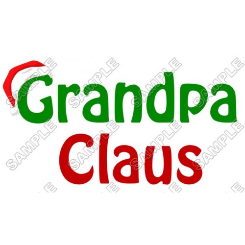  Grandpa Claus  Christmas T Shirt Iron on Transfer Decal ~#68 by www.topironons.com