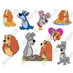 Lady and the Tramp T Shirt Iron on Transfer  Decal  ~#9