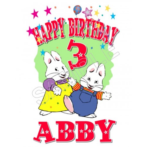  Max and Ruby   Birthday Personalized Custom T Shirt Iron on Transfer Decal ~#69 by www.topironons.com