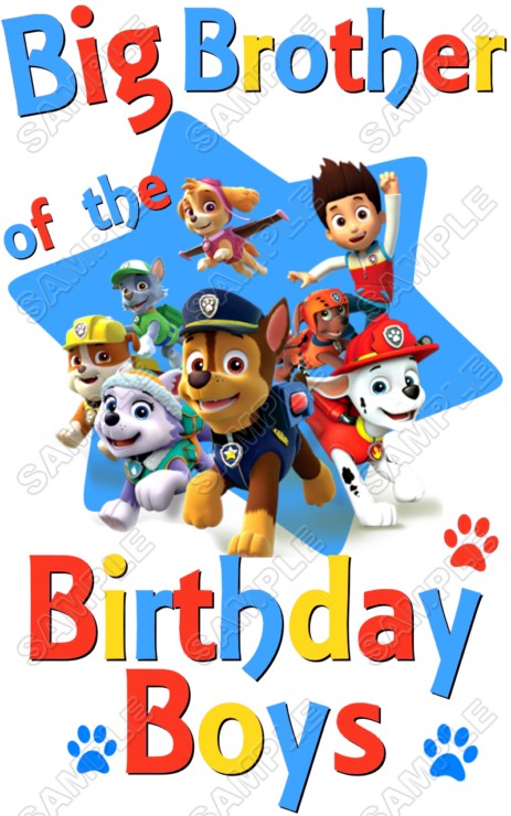 Paw Patrol Birthday Custom Personalized Iron on Transfer ...