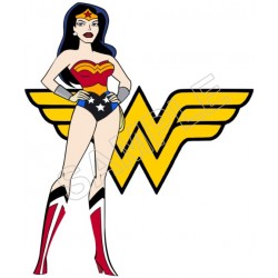 ~#1 Decal Iron Transfer on T Shirt Woman Wonder Logo